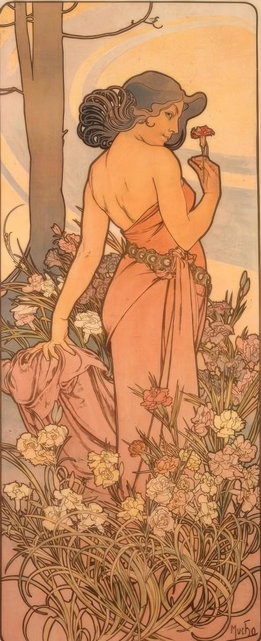 Die Nelke tekijältä Alphonse Mucha