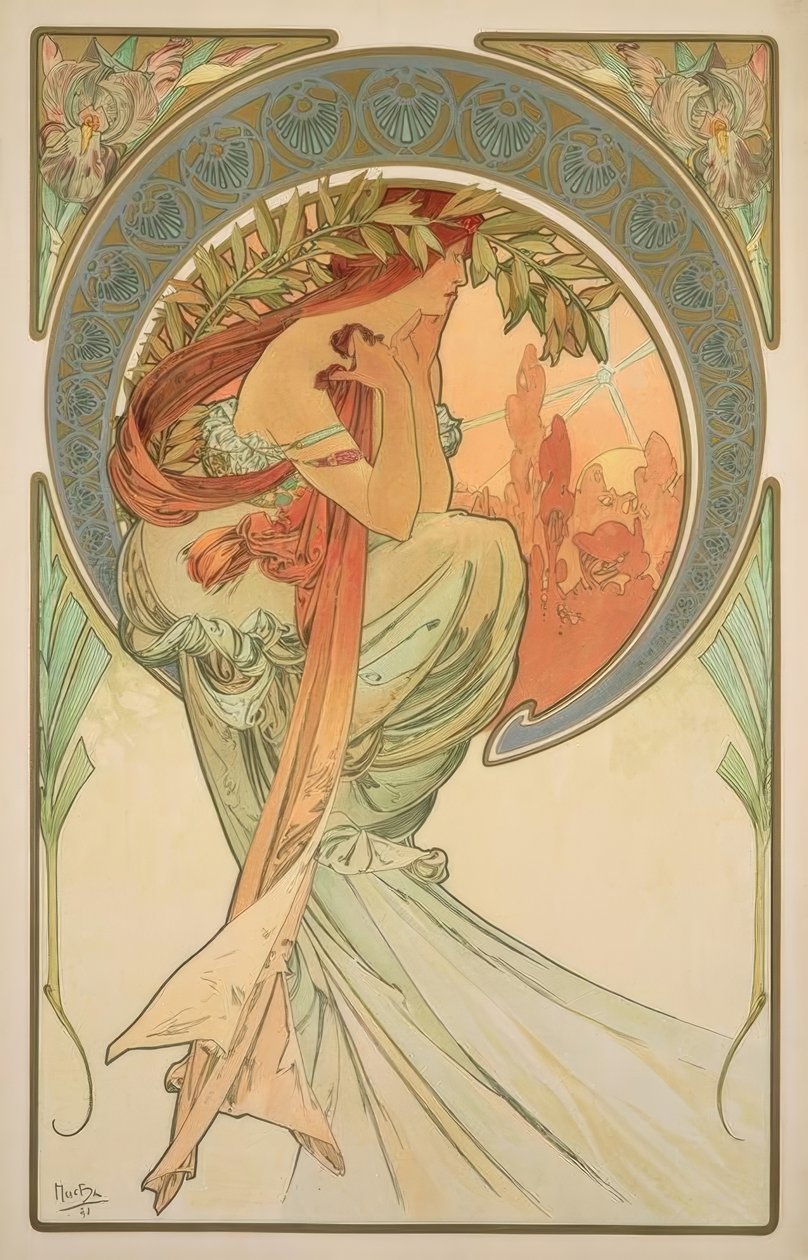 Die Poesie tekijältä Alphonse Mucha