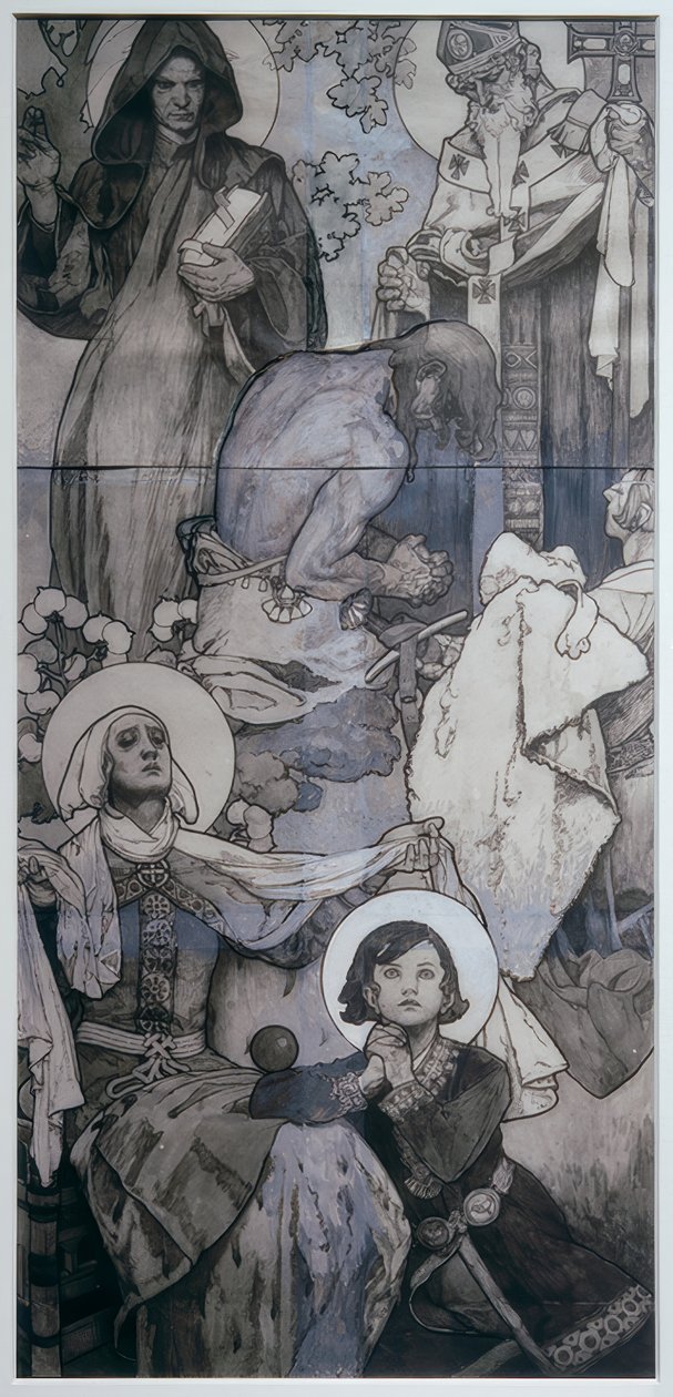 Pyhän Vituksen ikkuna Prahassa tekijältä Alphonse Mucha