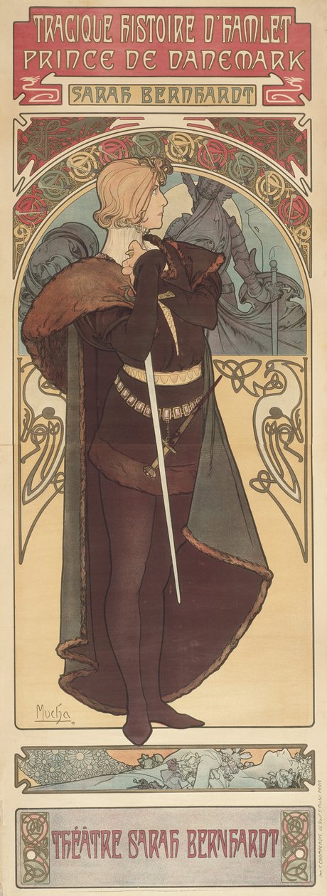 Hamlet, 1899 tekijältä Alphonse Mucha