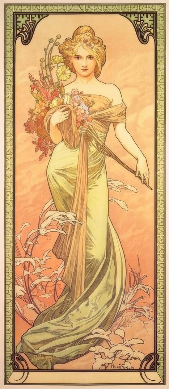 Le Printemps tekijältä Alphonse Mucha