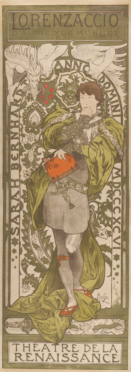 Lorenzaccio, 1896 tekijältä Alphonse Mucha