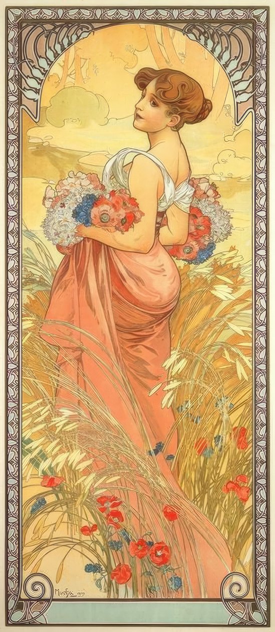 Kesä tekijältä Alphonse Mucha
