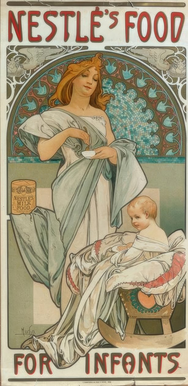 Nestlén ruoka vauvoille tekijältä Alphonse Mucha