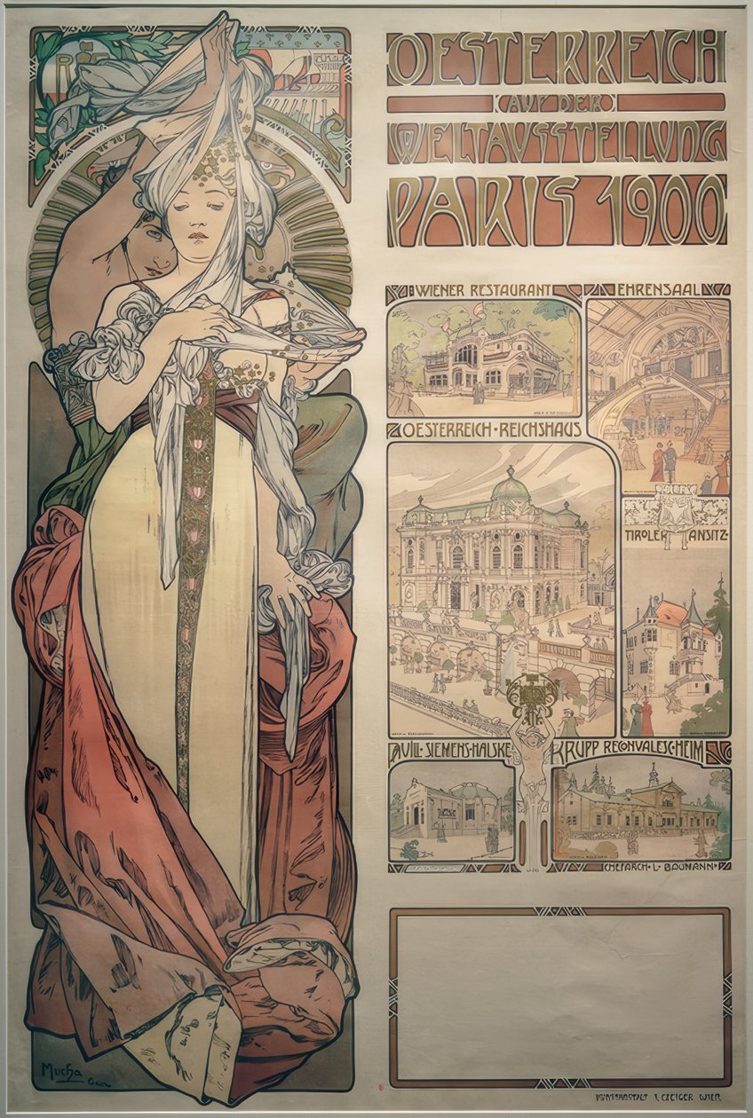 Itävalta Pariisin maailmannäyttelyssä 1900 tekijältä Alphonse Mucha
