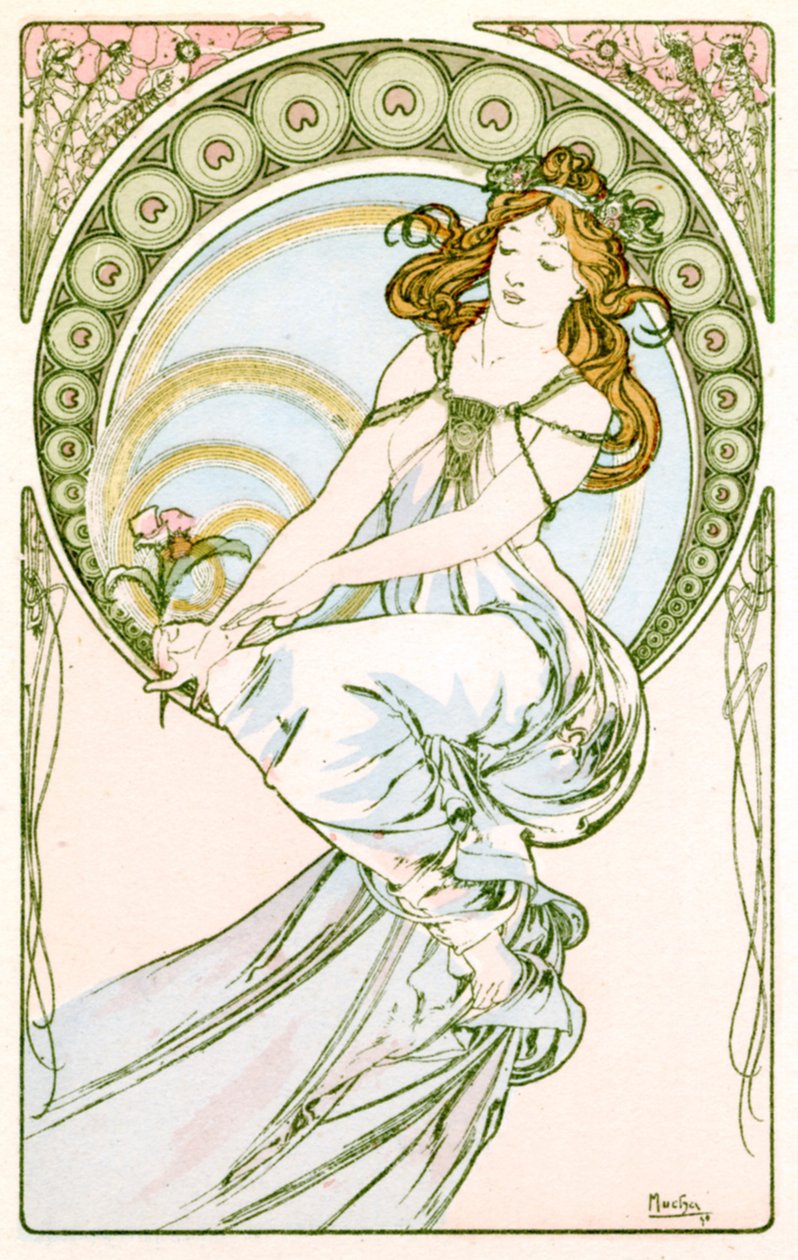 "Maalaus", 1900 tekijältä Alphonse Mucha