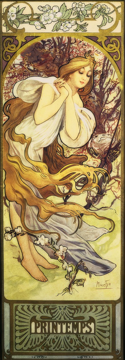 kevät tekijältä Alphonse Mucha