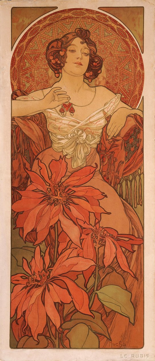 Ruby sarjasta jalokivet tekijältä Alphonse Mucha