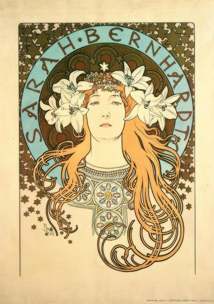 Sarah Bernhardt tekijältä Alphonse Mucha