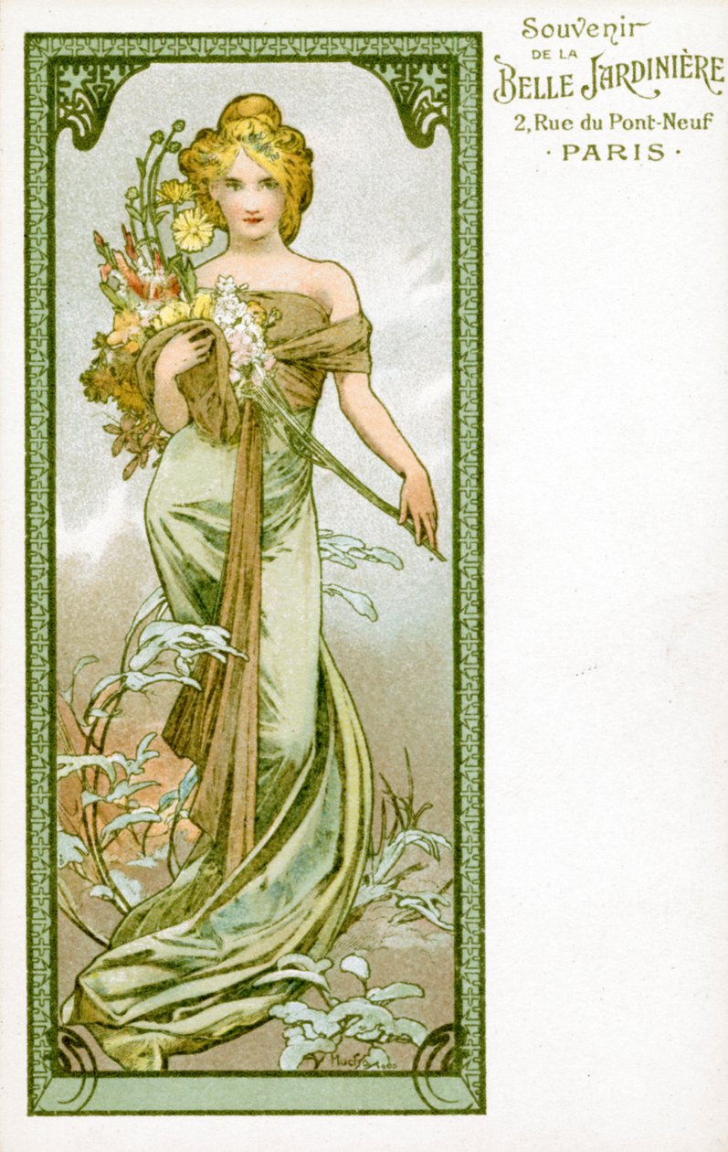 "Kevät", 1896 tekijältä Alphonse Mucha