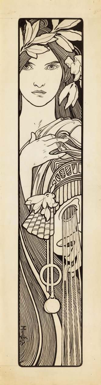 Thalia, komedian museo, 1897. tekijältä Alphonse Mucha