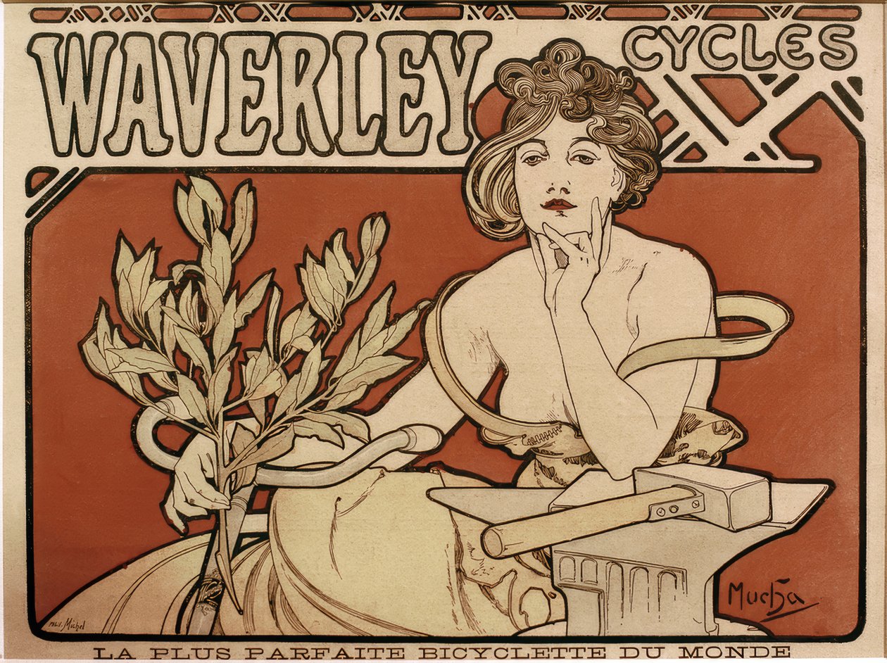 Waverleyn pyörät tekijältä Alphonse Mucha