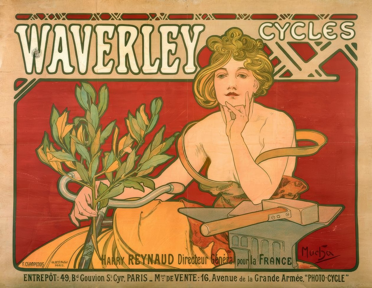 Waverleyn pyörät tekijältä Alphonse Mucha