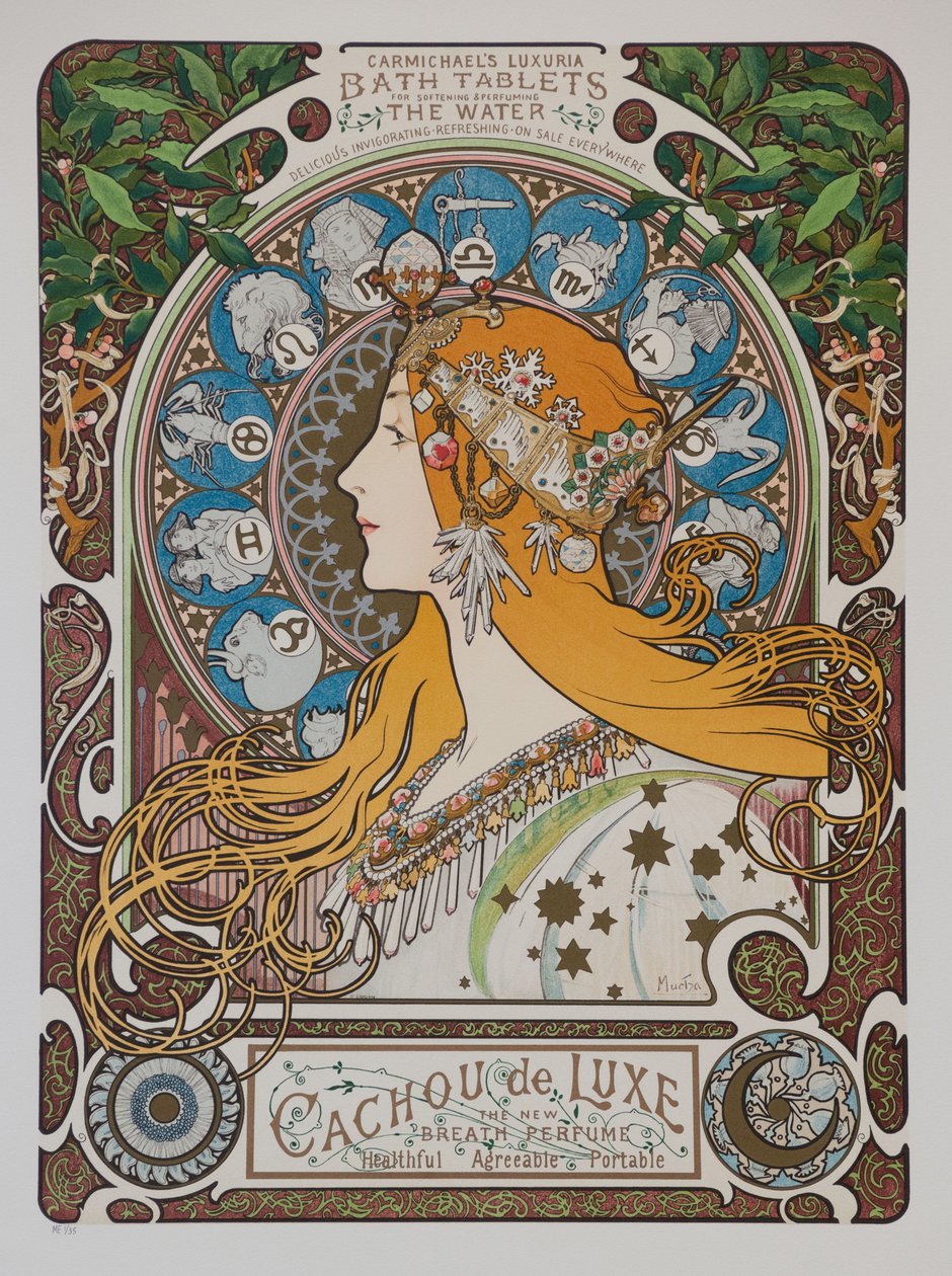 Zodiac Zodiac, 1896. tekijältä Alphonse Mucha