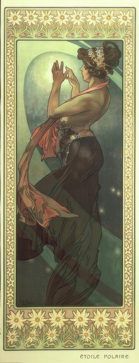 Pohjantähti tekijältä Alphonse Mucha