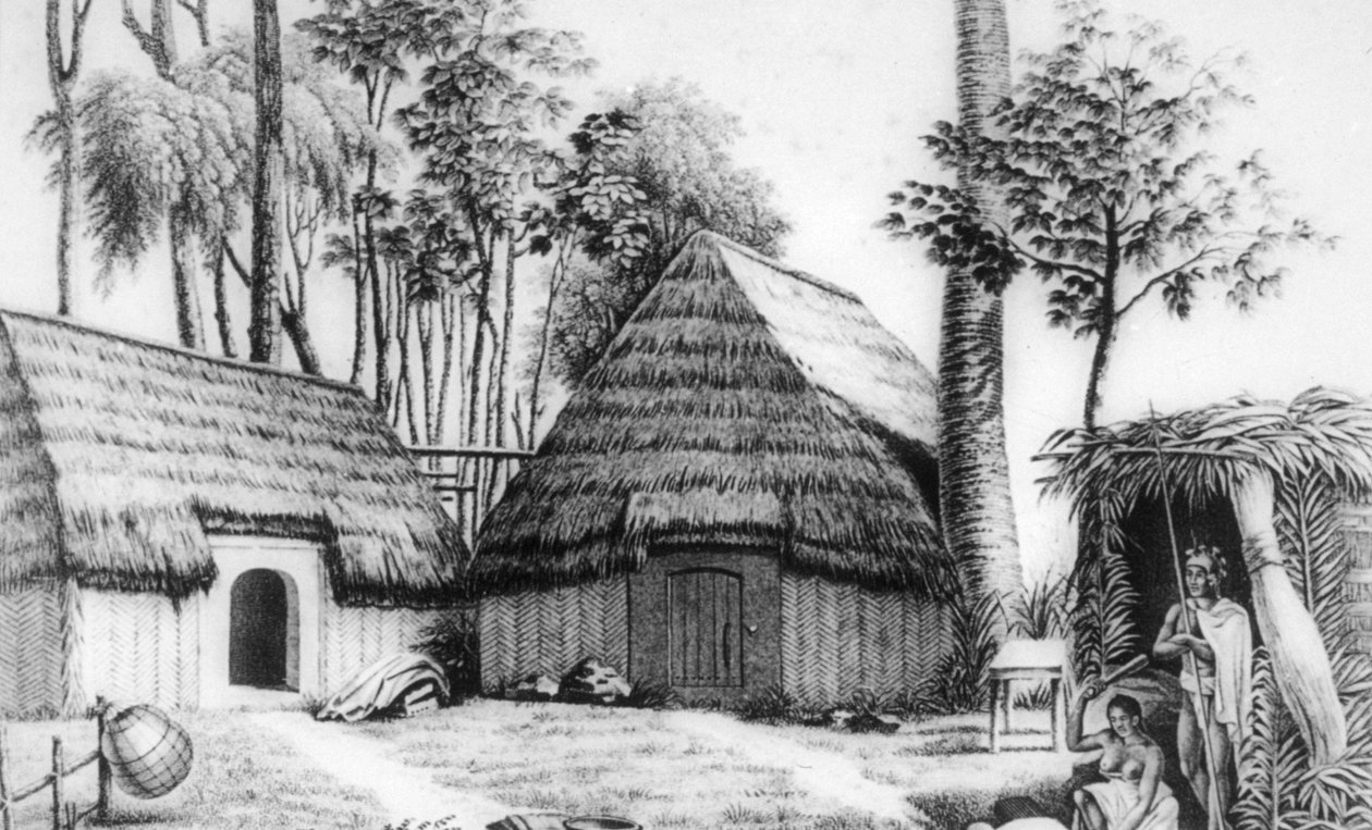 Päällikön Kalaimokun talo 1819. tekijältä Alphonse Pellion