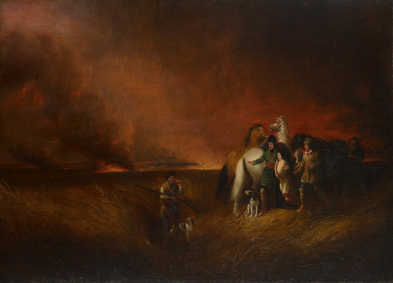 The Prairie on Fire, 1827. tekijältä Alvan Fisher