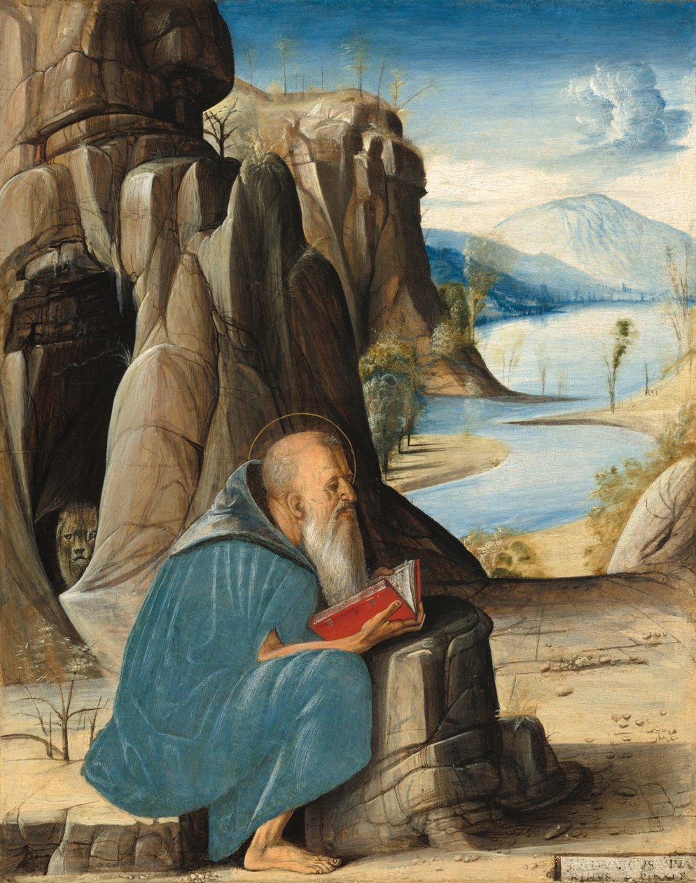 Saint Jerome Reading, n. 1476. tekijältä Alvise Vivarini