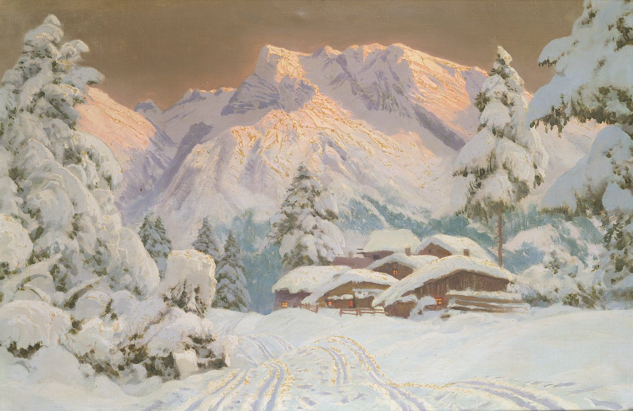 Hocheisgruppe, Itävalta (öljy) tekijältä Alwin Arnegger