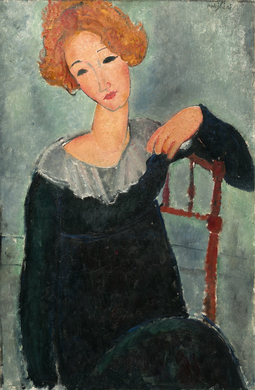 Nainen punatukkainen, 1917. tekijältä Amedeo Modigliani