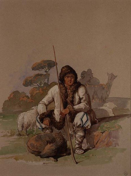 Paimen, noin 1855 tekijältä Amadeo Preziosi
