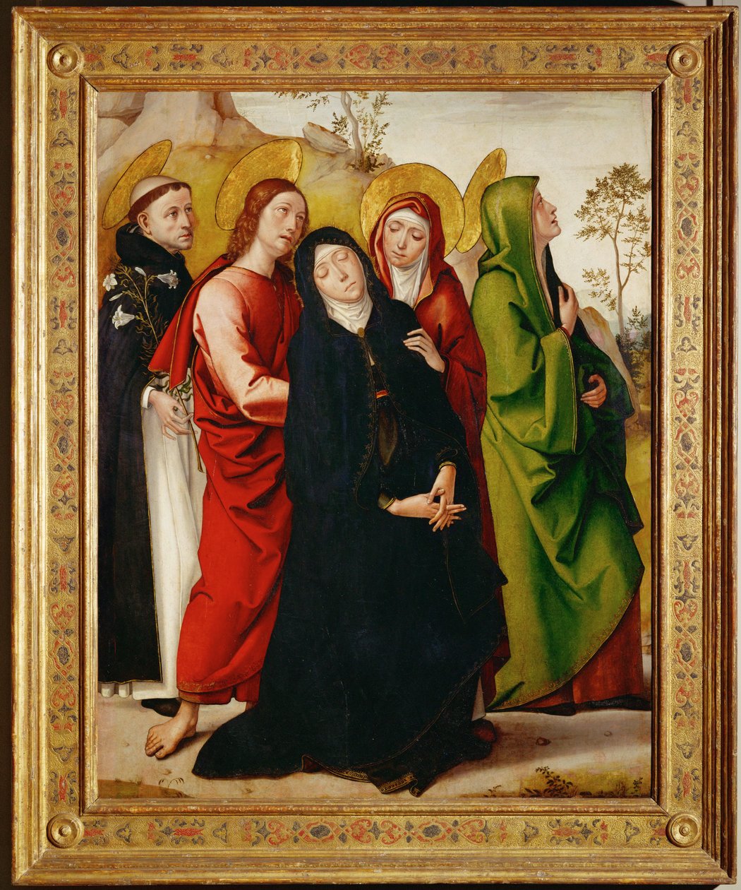 Pyhä Maria ristin alla ... tekijältä Ambrogio da Fossano (c.1460 1523)