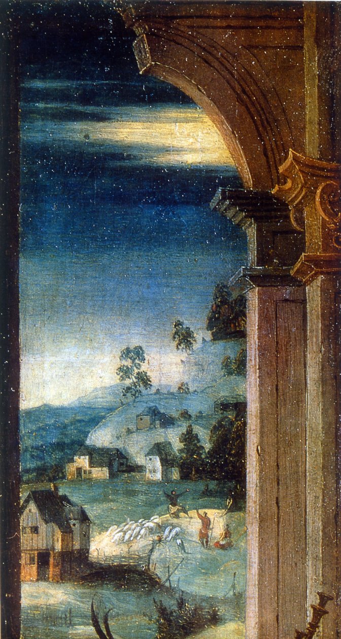 Syntymä (öljy puulle) 1550 tekijältä Ambrosius Benson
