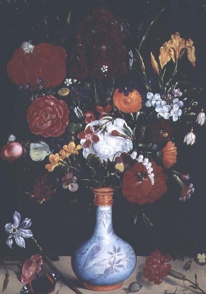 Asetelma kukkien kanssa tekijältä Ambrosius the Younger Bosschaert