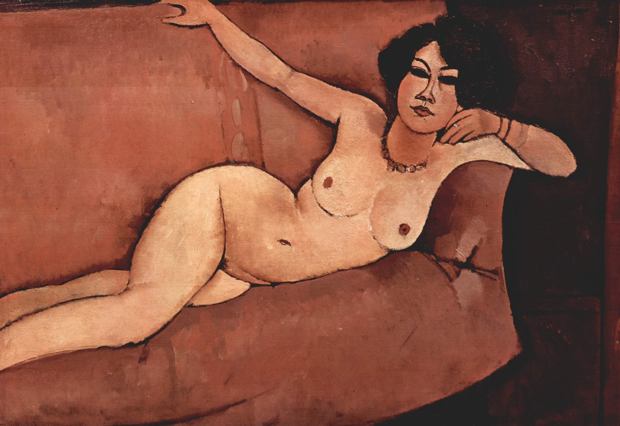 Akt auf -sohva (Almaiisa) tekijältä Amedeo Modigliani