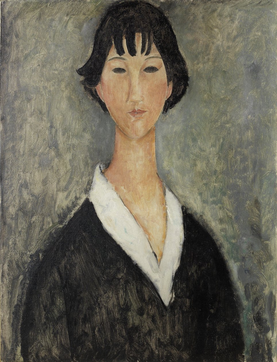 Jeune fille aux cheveux noirs tekijältä Amedeo Modigliani
