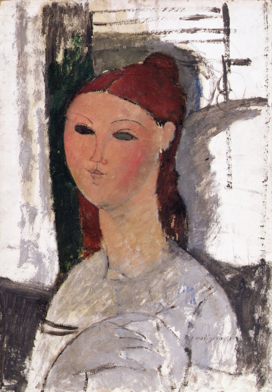 Nuori nainen, istuu, n. 1915 tekijältä Amedeo Modigliani