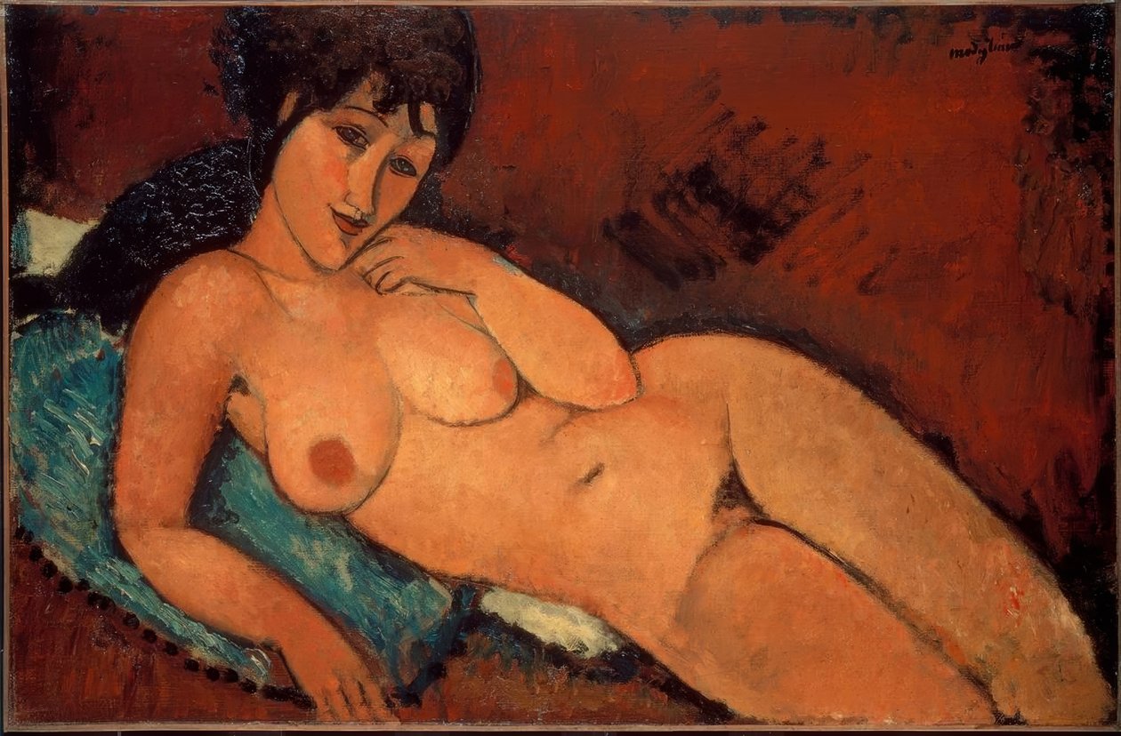Akt auf blauem Kissen tekijältä Amedeo Modigliani