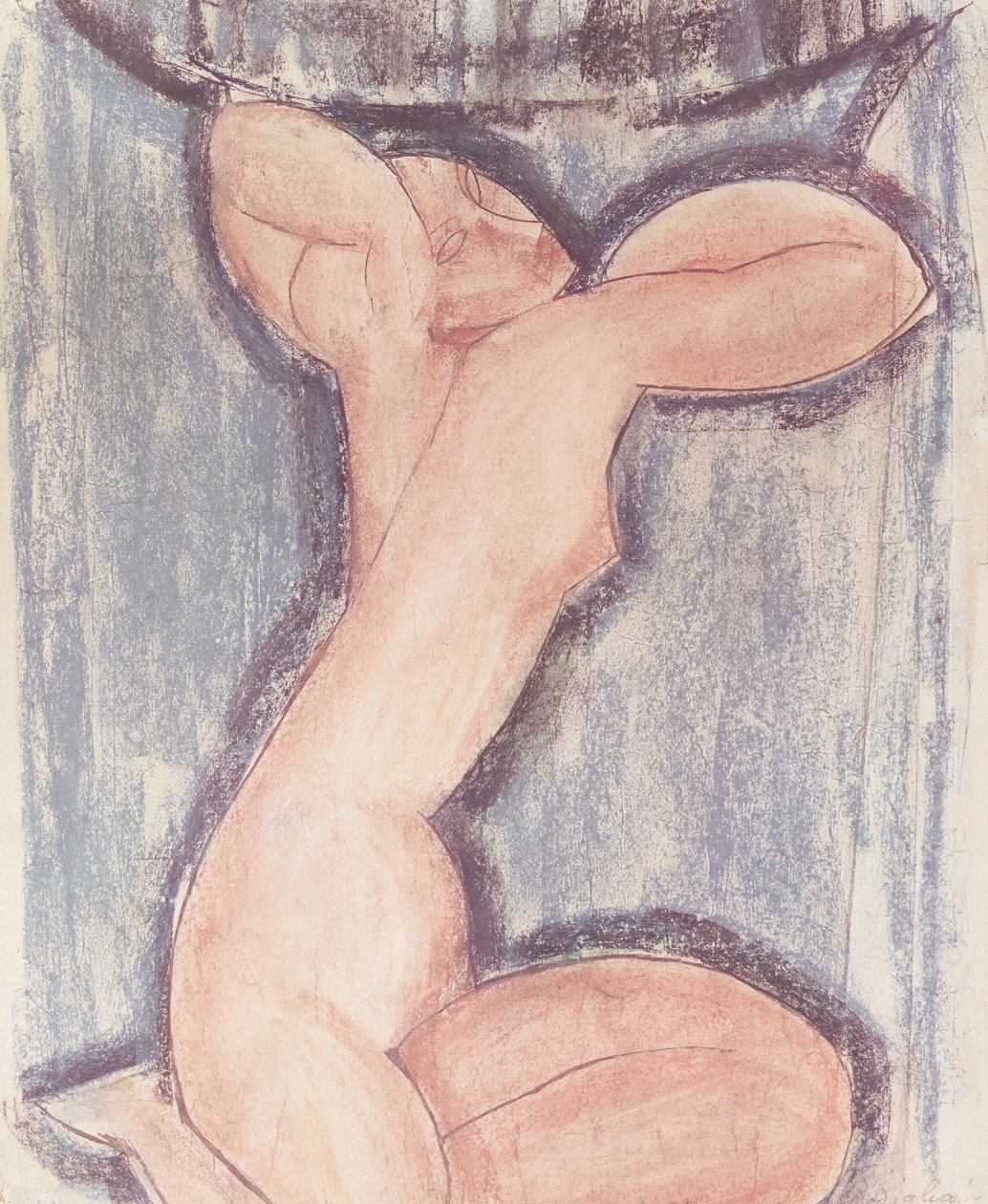 Karyatid (pastelli paperille) tekijältä Amedeo Modigliani