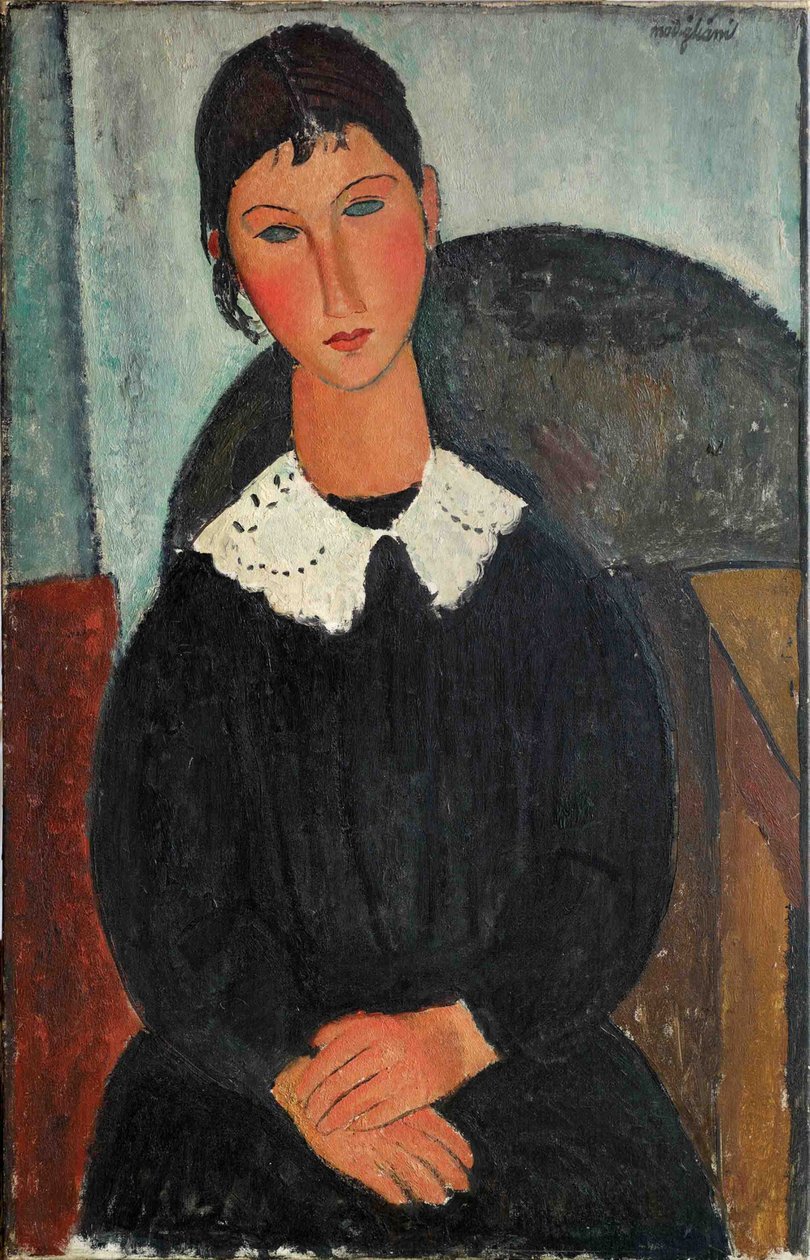 Elvira valkokaulus, 1917-1918. tekijältä Amedeo Modigliani