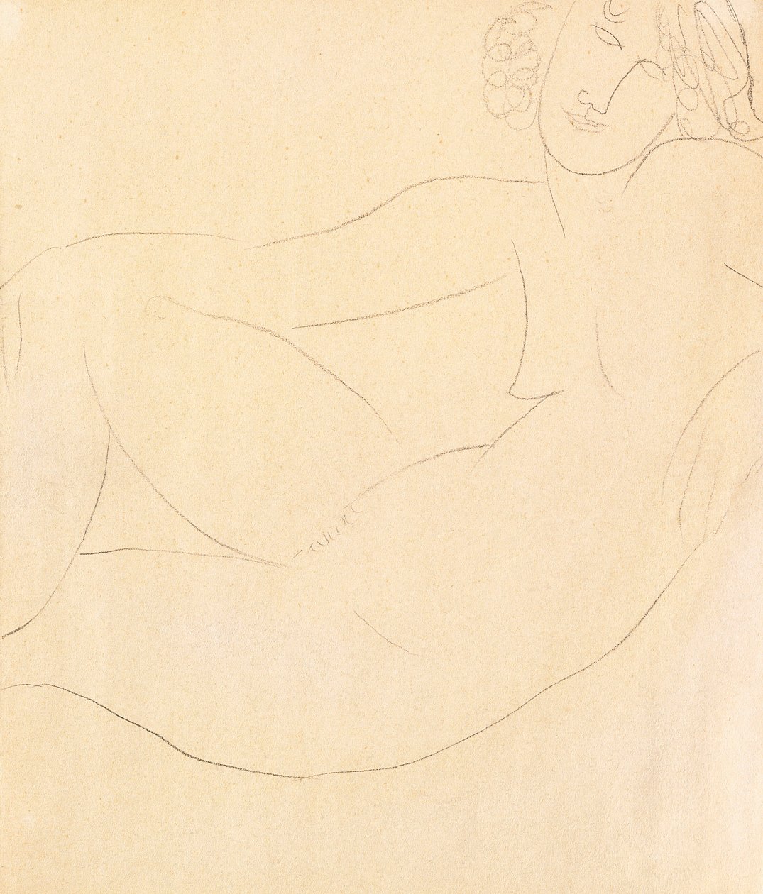 Alaston nainen nojaten, 1918 tekijältä Amedeo Modigliani