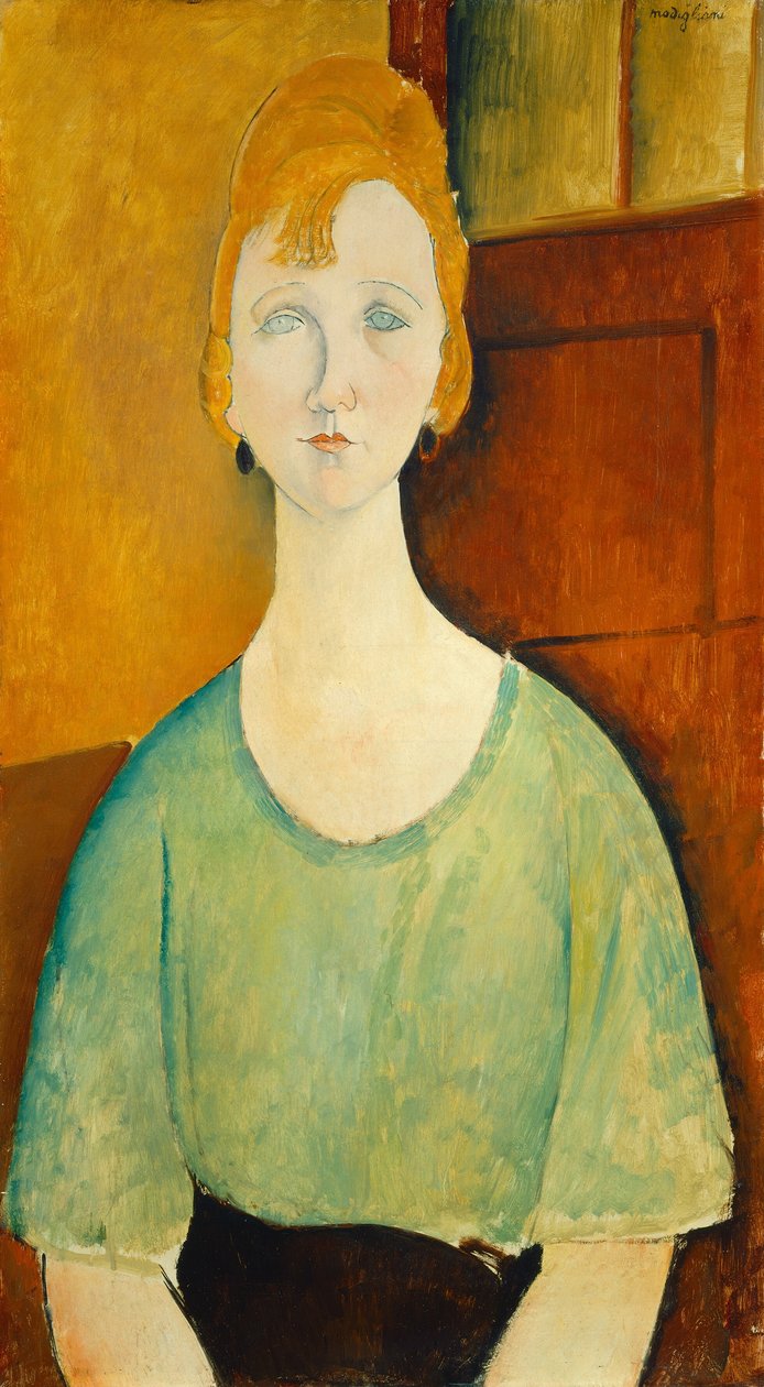 Tyttö vihreässä puserossa tekijältä Amedeo Modigliani