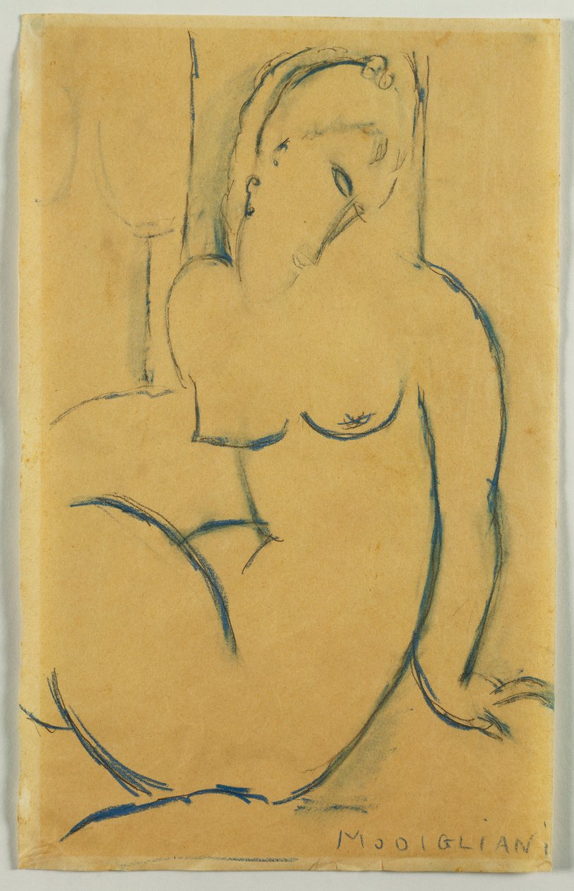 Istuva nainen, 1914 tekijältä Amedeo Modigliani