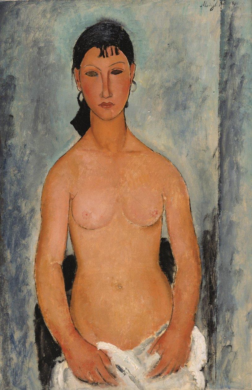 Seisova alastonkuva, 1918 tekijältä Amedeo Modigliani