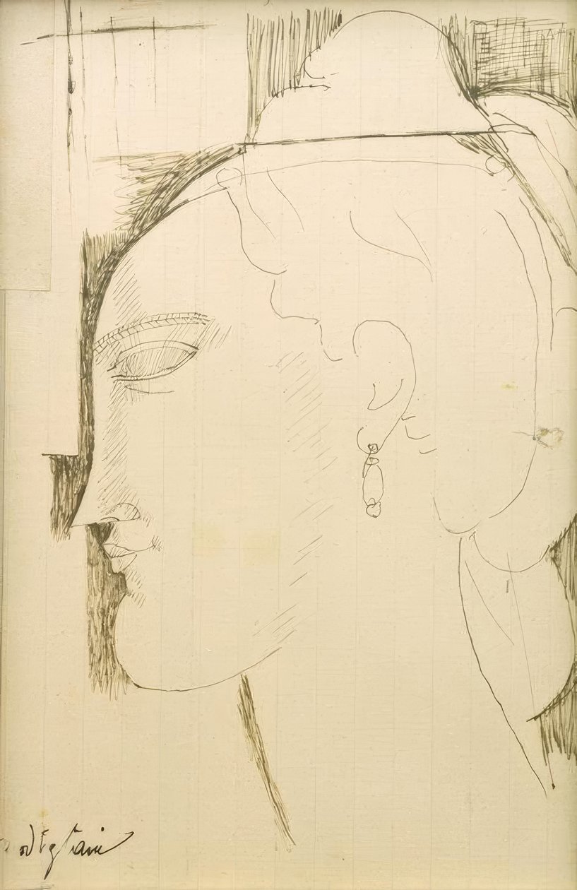Tête de femme tekijältä Amedeo Modigliani