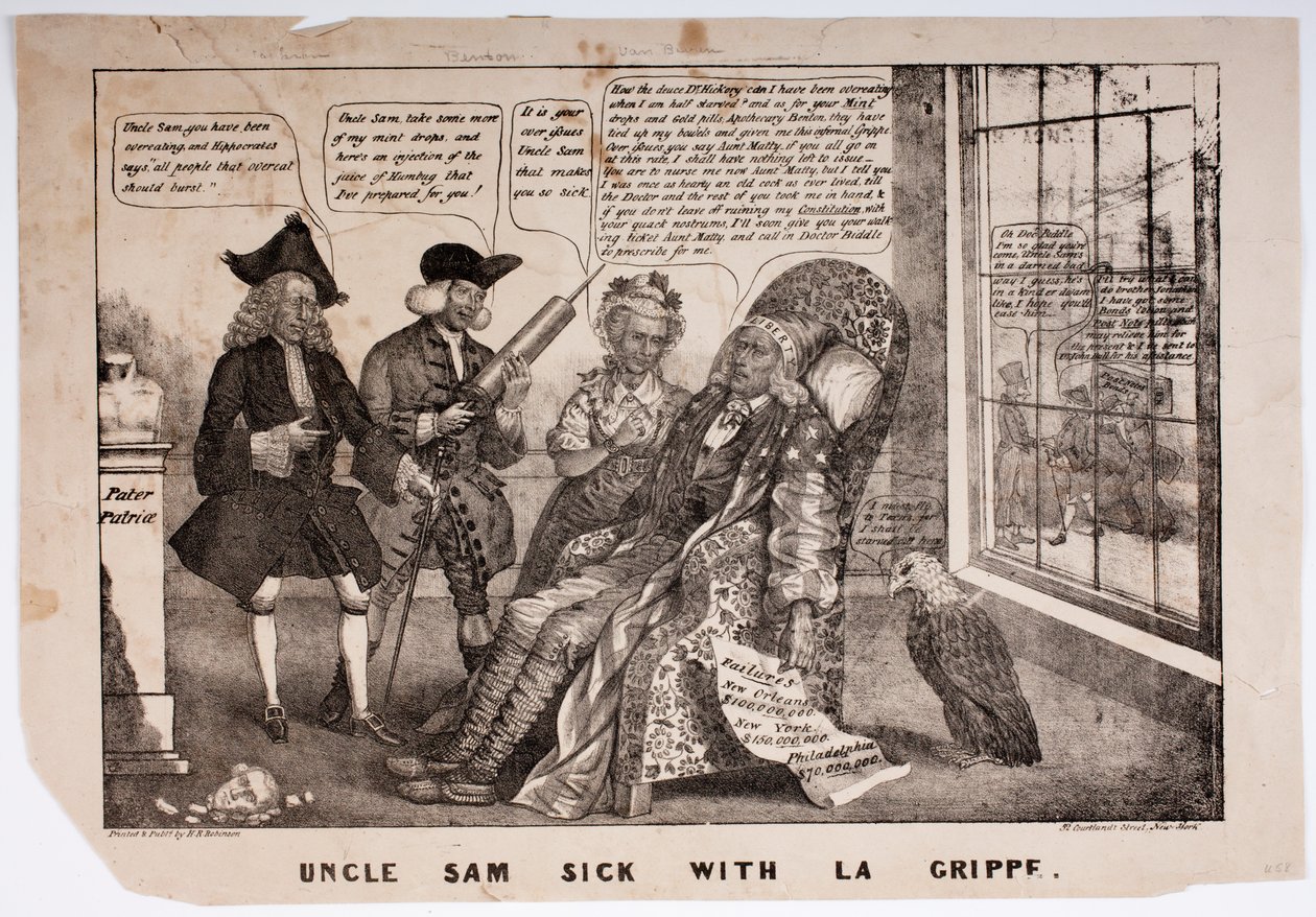 Setä Sam Sick ja La Grippe, 1837 tekijältä American School