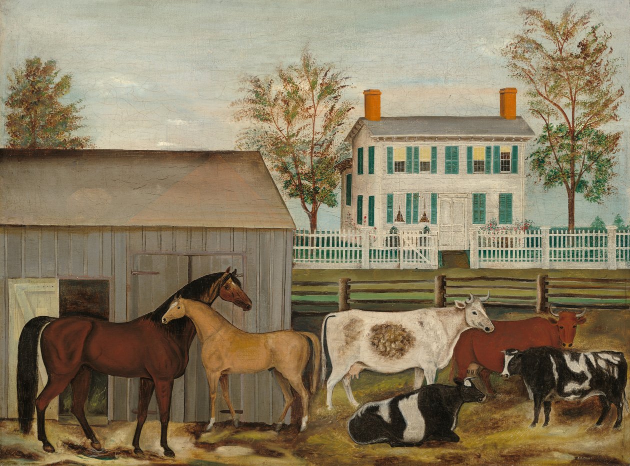 Barnyard, 1800-luvun loppu. tekijältä Amzi Emmons Zeliff