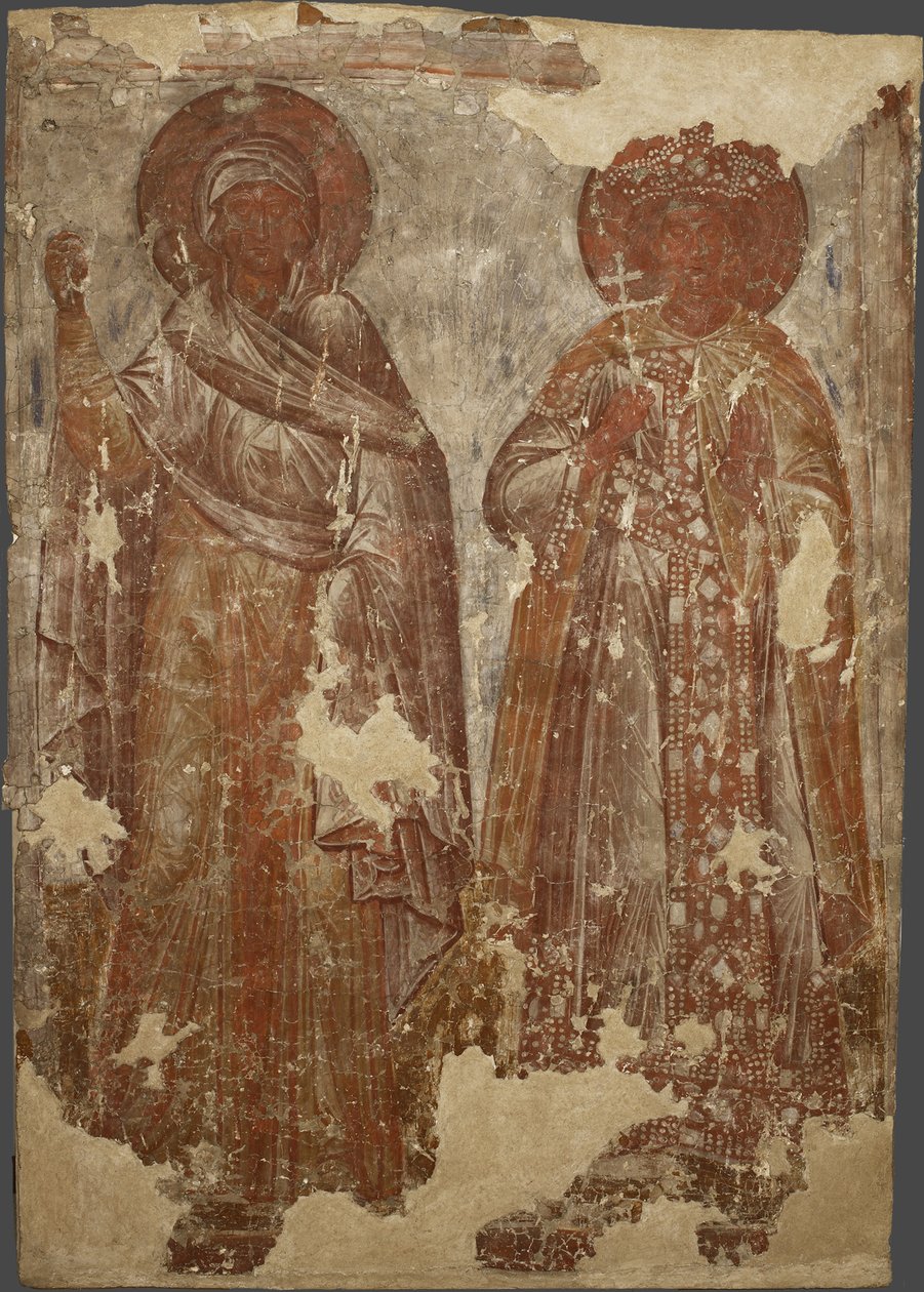 Pyhät marttyyrit, 1300-luku tekijältä Ancient Russian frescos
