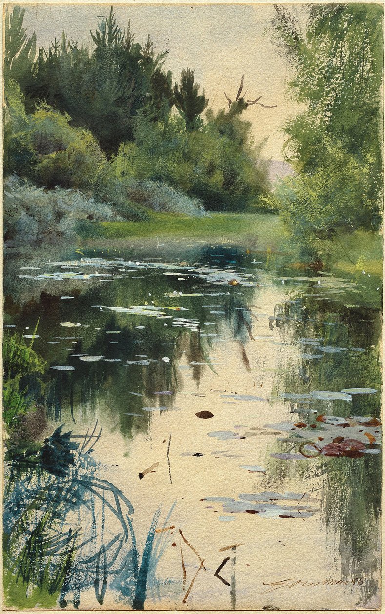 Landskap studie av Mora tekijältä Anders Leonard Zorn