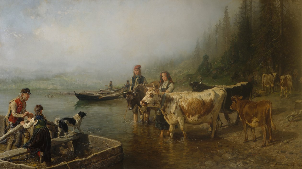 Lauttapaikka, järven rannalla tekijältä Anders Askevold