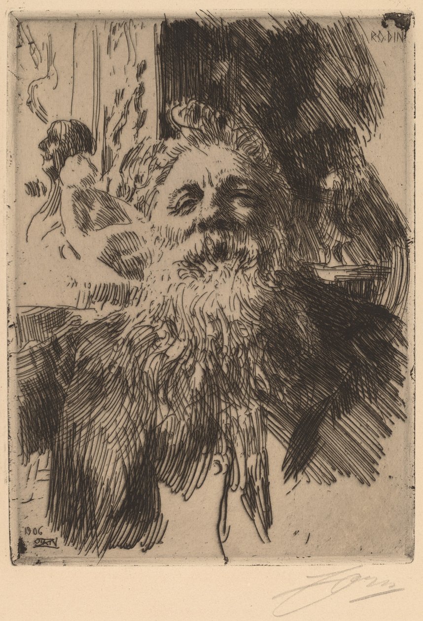 Auguste Rodin, 1906. tekijältä Anders Leonard Zorn
