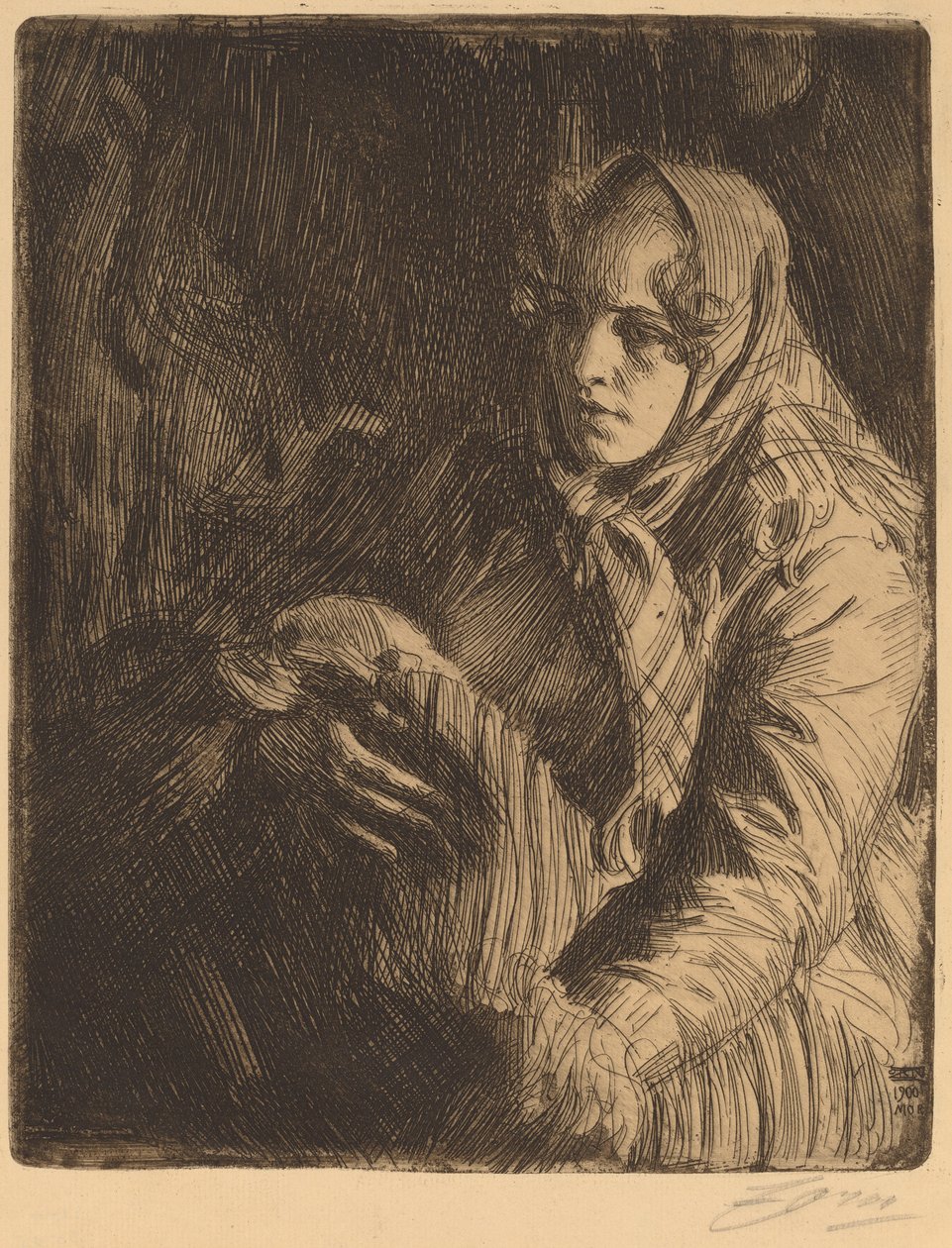 Madonna, 1900. tekijältä Anders Leonard Zorn