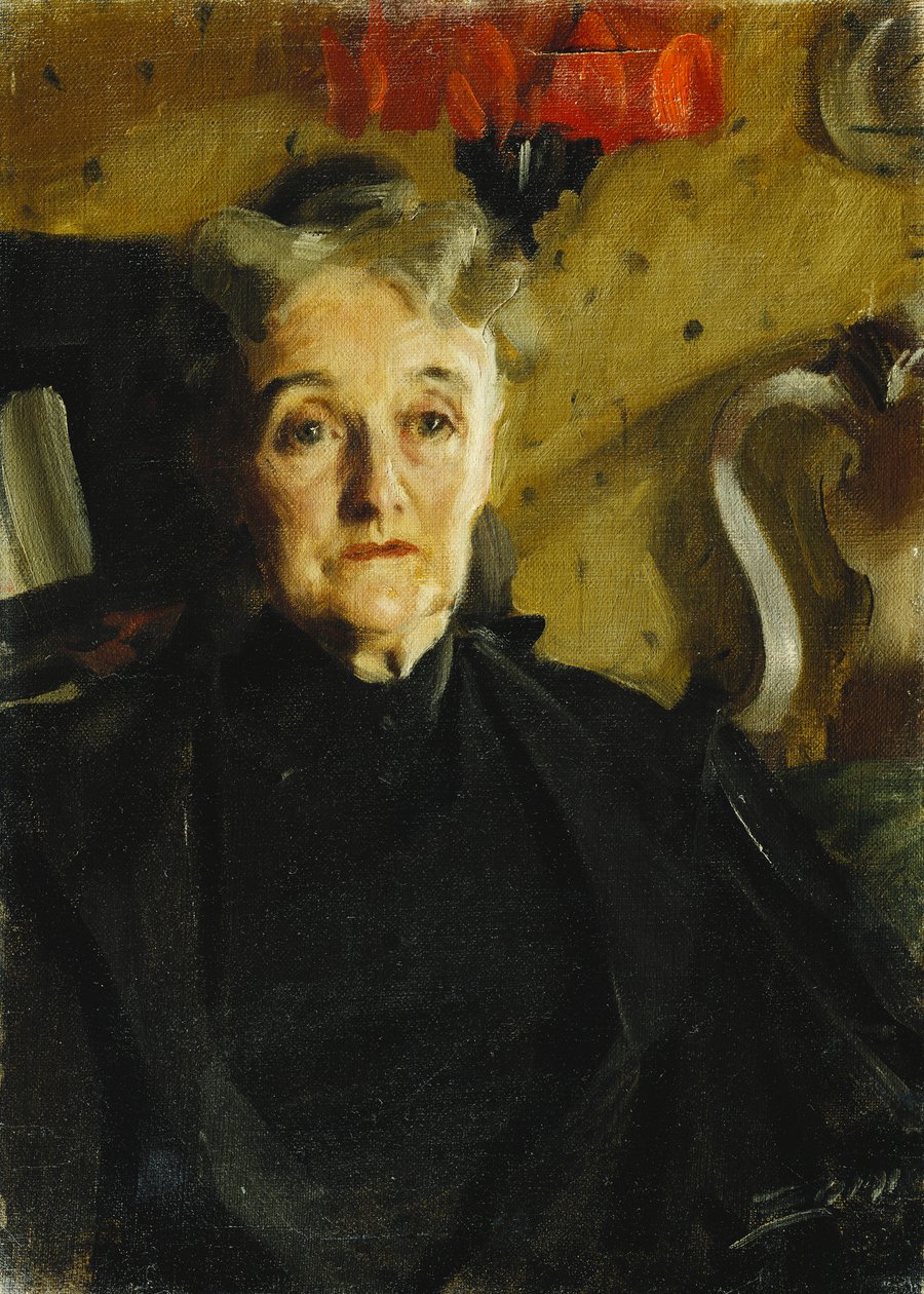 Rouva Hallowellin muotokuva, tekijältä Anders Leonard Zorn