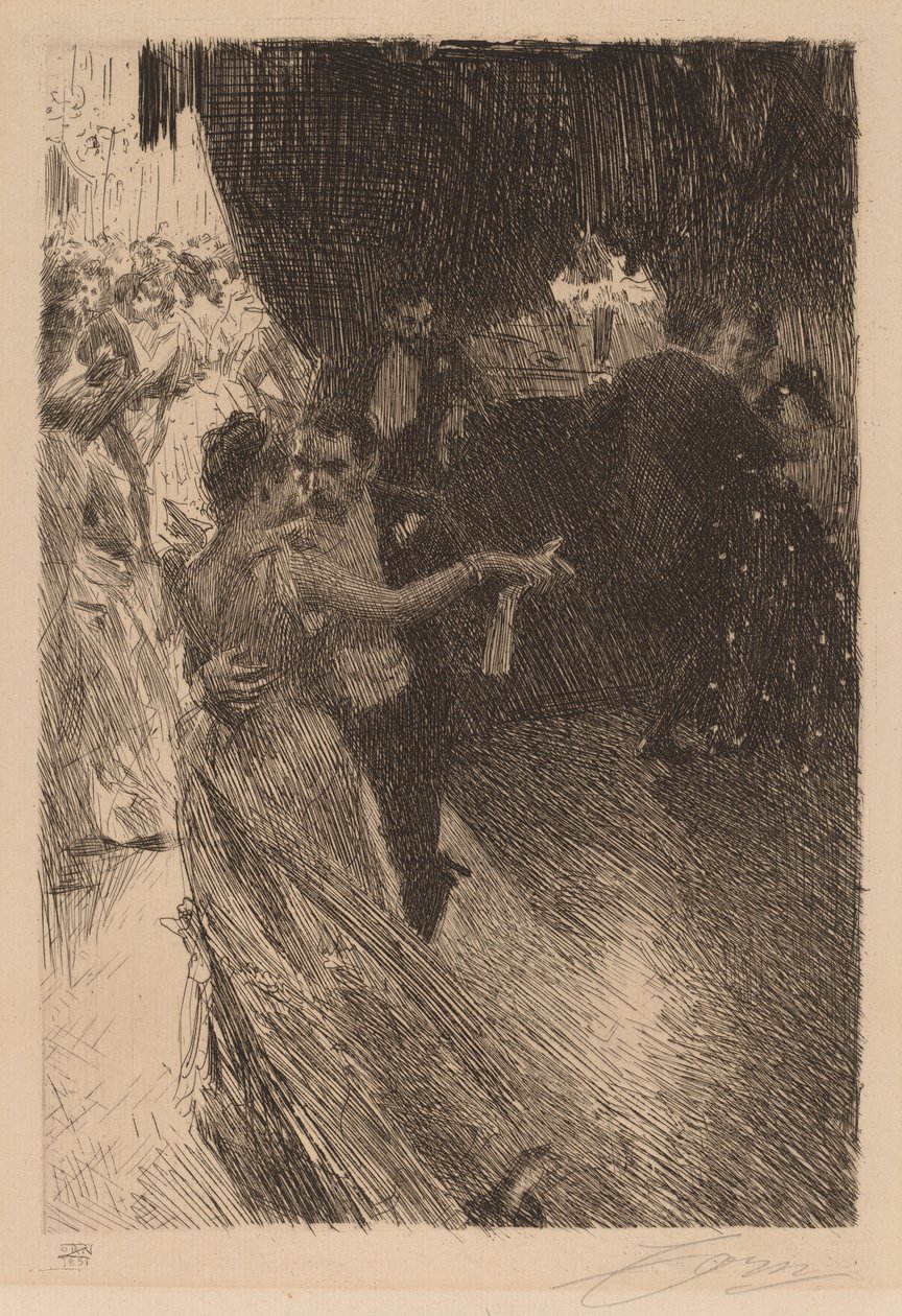 Valssi, 1891. tekijältä Anders Leonard Zorn