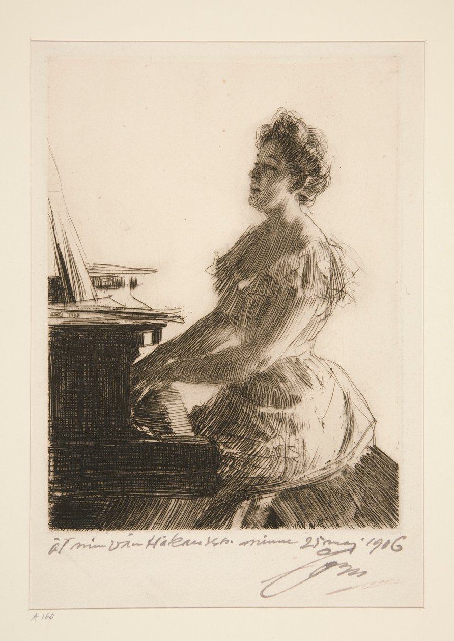 Pianon luona tekijältä Anders Leonard Zorn