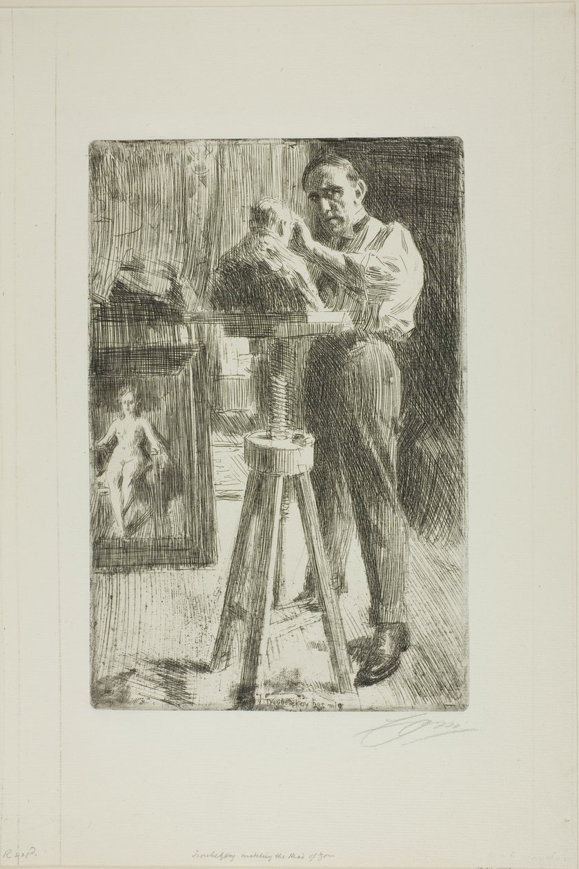 Prinssi Paul Troubetzkoy I (koko pituus) tekijältä Anders Leonard Zorn